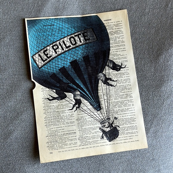 Dictionary Page Hand Painted Art - 3 prints - Picture 2 of 7